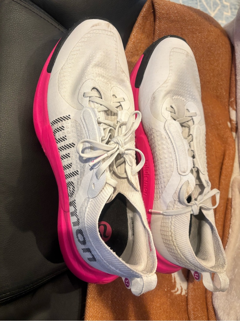 lululemon athletica White and Hot Pink Women's Running Shoes